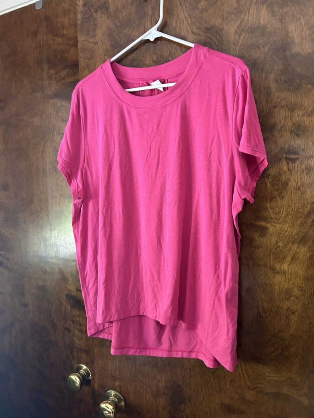 Athleta Raspberry Pink Short Sleeve Tee Medium